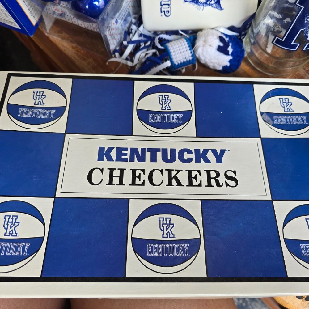 UK University of Kentucky KY Wildcats Checkers Board Game NEW Customize Rivals!
